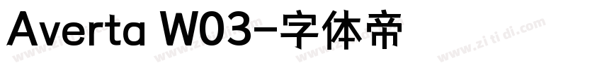 Averta W03字体转换